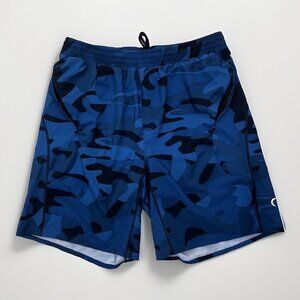 Zyia Athletic Shorts Men’s Size XL Active Blue Camo Lined Gym Training